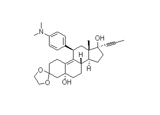 3-Ethylene dioxy-17-oxo-13β-methyl estra-5(10)9(11)-diene